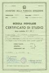 1962: Scuola Popolare - Certificato di Studio , conseguito dall'alunna "Livi Giuseppina n. Marcantognini"