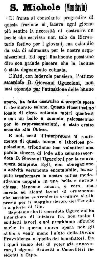 Articolo da "La Concordia" - 14/02/1914