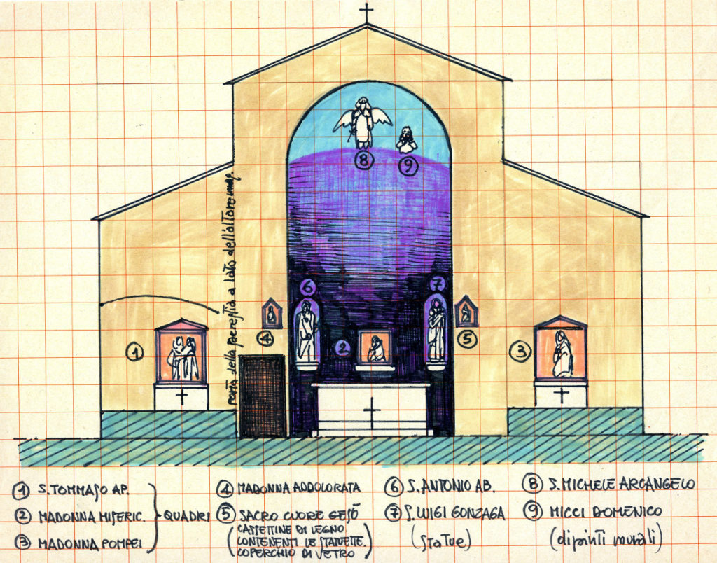 Interno dell'antica chiesa - lato abside